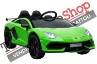 Auto Elettrica per Bambini Lamborghini SV 12V - con verniciatura metallizzata colore Verde