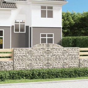 Cesto Gabbione Ad Arco 300x30x120/140 Cm Ferro Zincato /