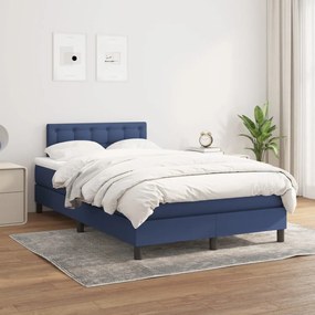 Giroletto A Molle Con Materasso Blu 120x200 Cm İn Tessuto /