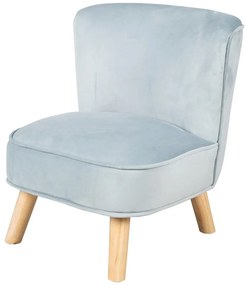 Sedia per bambini in velluto azzurro Lil Sofa - Roba