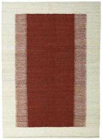 Kilim Tappeto 210 x 150 Rosso (Iran) Tessuto A Mano