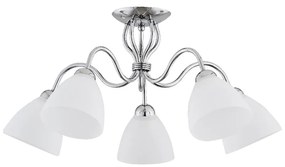 Lampadario a plafone ARIEL 5xE27/15W/230V cromo