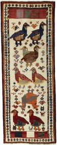 Gabbeh Tappeto persiano 90x230 Beige (Iran) Annodato A Mano