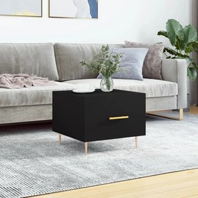 Tavolino Da Salotto Nero 50x50x40 Cm İn Legno Multistrato /