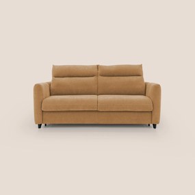 Peonia divano letto scandinavo con materasso H18 cm e morbido e alto schienale in tessuto Bouclé impermeabile T07