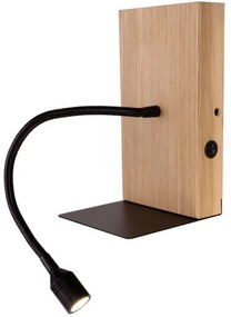 Spot-Light 5722174 - Applique da parete LECTOR LED/2,5W/230V USB rovere