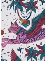 Clarke & Clarke Carta da parati Lynx - Magenta