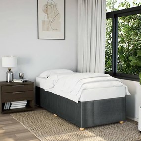 Giroletto Senza Materasso Grigio Scuro 80x200 Cm Tessuto /