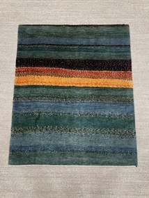Gabbeh Tappeto 100x120 Verde (Iran) Annodato A Mano