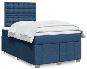 Giroletto A Molle Con Materasso Blu 120x190 Cm İn Tessuto /