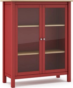 Vetrina in legno di pino rosso/naturale 90x110 cm Misti - Marckeric