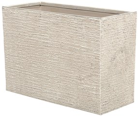 Vaso rettangolare per interno ed esterno beige 34x80x56cm EDESSA Beliani