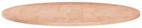 Piano Tavolo Rotondo Ø80x1,5 Cm Massello Di Rovere Non Trattato /