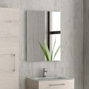 Composizione lavabo bagno con mobile 60 cm, colonna e specchio EL-60B - KAMALU