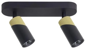 Faretto NEO 2xGU10/8W/230V nero/oro