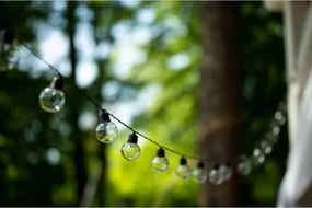 Catena luminosa solare a LED, 30 LED, 8 funzioni, 500 mAh, 10,6 m, IP67, bianco caldo