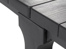 Tavolo Doppio da Giardino 295x90x74,5 cm in Resina Keter Kulie Double Antracite...