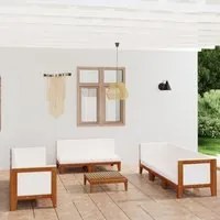 Set Divani da Giardino 9 pz con Cuscini in Massello di Acacia cod mxl 39339