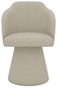 Sedia da pranzo beige in imbottito Kanoa – Makamii