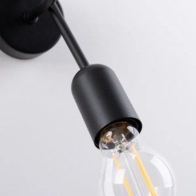 Sollux SL.1433 - Applique LOOP 1xE27/15W/230V nero