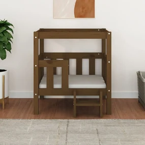 Cuccia per cani miele 65,5x43x70 cm in legno massello di pino