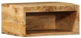 Mobile tv a parete 40x30x19 cm legno grezzo massello di mango