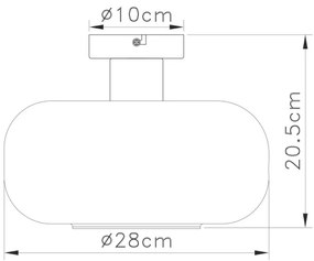 Globo 15566DA - Lampadario a plafone GIUSEPPE 1xE27/40W/230V diametro 28 cm limpido