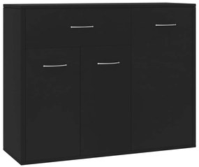 Credenza nera 88x30x70 cm in truciolato