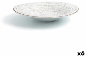 Piatto Fondo Ariane Tornado White Ceramica Bicolore Ø 29 cm (6 Unità)