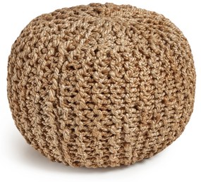 Kave Home - Pouf rotondo Doraldina 100% juta Ø 50 cm