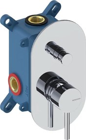 Rubinetto per doccia getto laminare cristallino ad incasso monocomando LOOP cromo lucido SANYCCES