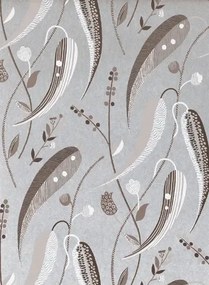 Nina Campbell Carta da parati Colbert - Taupe/ Ivory/ Gilver