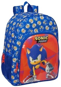Zaino Scuola Sonic Prime Azzurro 33 x 42 x 14 cm