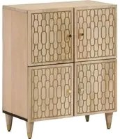 Credenza 60x33x75 cm in Legno Massello di Mango 358274