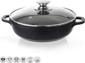 Casseruola antiaderente Pfluon Granit con coperchio in vetro , ⌀ 28 cm Grande - Orion