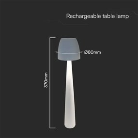 LED Lampada da tavolo touch ricaricabile e dimmerabile LED/3W/5V 3000-6000K bianco