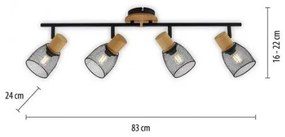 JUST LIGHT. 15194-79 - Faretto TAMIS 4xE14/10W/230V