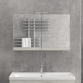 Specchiera bagno contenitore 90 cm con 2 ante NEL-90 - KAMALU