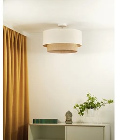 Duolla - Lampadario a plafone BOHO 1xE27/15W/230V diametro 45 cm color crema/marrone