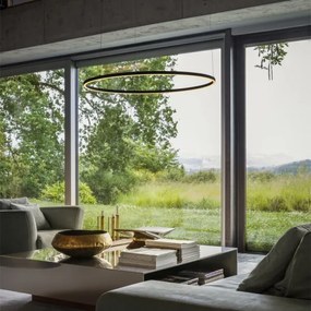 Ideal Lux - Lampadario LED a sospensione con filo ORACLE SLIM LED/89W/230V 4000K diametro 150 cm nero