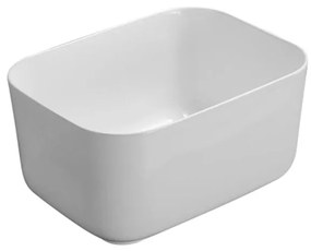 Lavabo da appoggio IDRO BRIC rettangolare in ceramica L 50 x H 25.5 x P 38 cm bianco piletta non inclusa