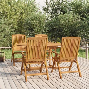 Set Da Pranzo Per Giardino 5 Pz İn Legno Massello Di Teak /