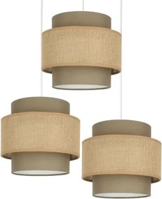 Brilagi - Lampadario sospeso con cavo RESNA 3xE27/60W/230V Ø 45 cm marrone/beige
