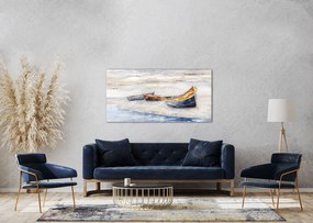 AGAVE quadro a tema marino dipinto a mano "Siesta marina" cm 140 x 70