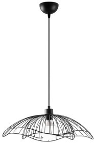 Lampadario nero con paralume in metallo ø 50 cm Farac – Opviq lights