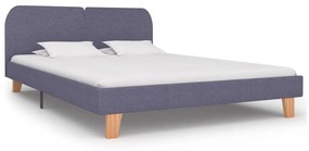 Giroletto Senza Materasso Grigio Chiaro 160x200 Cm Tessuto /