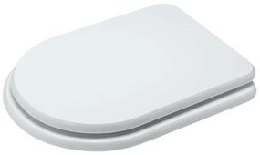 Tavoletta wc dedicata Dolomite Clodia in legno rivestito bianco con cerniere