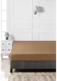 Lenzuolo con angoli marrone in cotone 140x200 cm – Mijolnir