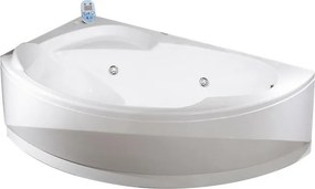 Vasca idromassaggio full optional con schienale sx SAMOA bianco 150 x 85 cm 5 idro jets whirlpool orientabili con 12 jets airpool