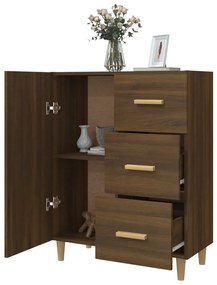 Credenza rovere marrone 69,5x34x90 cm in legno multistrato